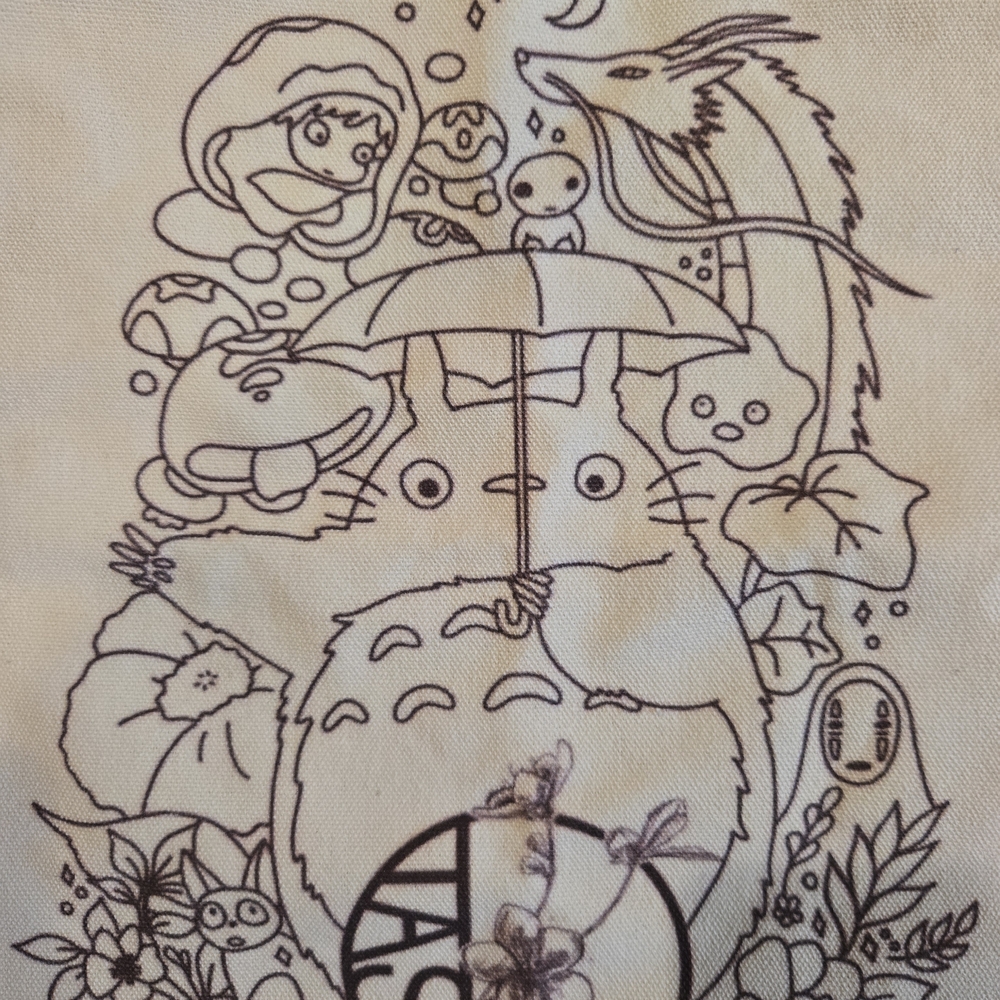 Cream and black Totoro tote bag #StudioGhibli - Picture 7 of 7